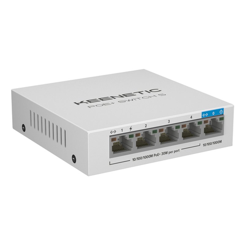 Keenetic Switch Gigabit de 5 puertos con 4 puertos PoE+ y asignación de energía de 60 W - Imagen 7