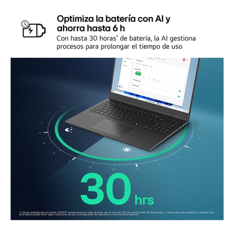 LG Gram 14Z90T Intel Core Ultra 7 255H Portátil 35,6 cm (14") WUXGA 32 GB LPDDR5x-SDRAM 1 TB SSD Wi-Fi 6E (802.11ax) Windows 11 Pro Español Negro - Imagen 4