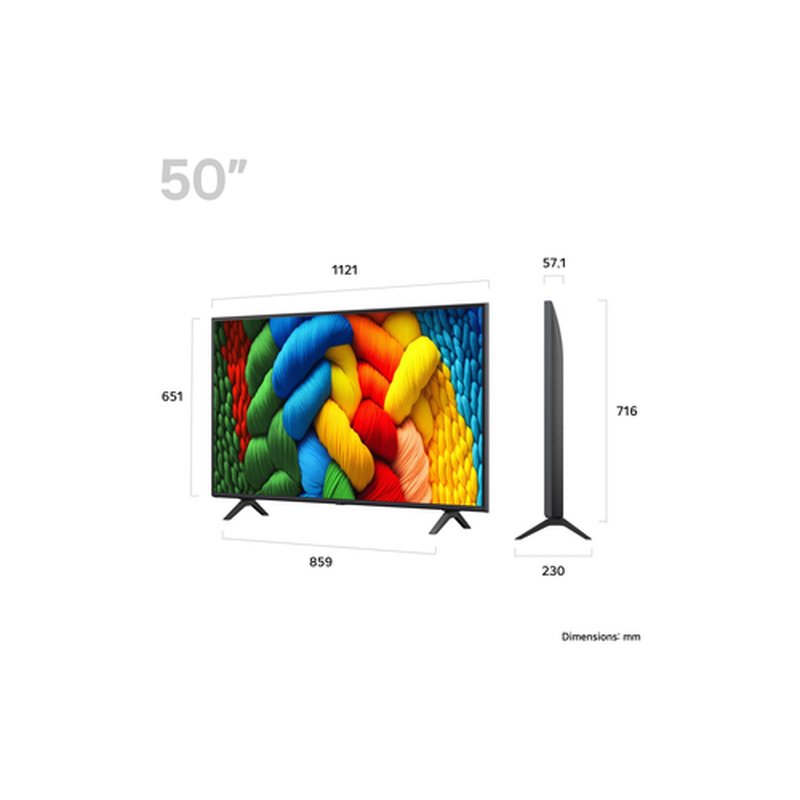 LG NanoCell AI 50NANO80A6B 127 cm (50") 4K Ultra HD Smart TV Wifi Negro - Imagen 2