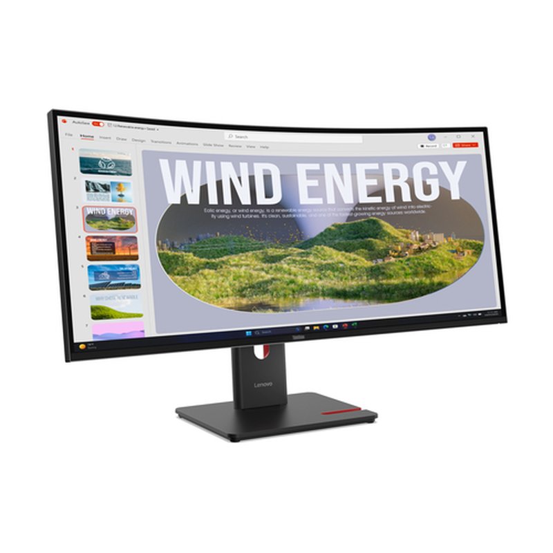 Lenovo ThinkVision T34WD-40 pantalla para PC 86,4 cm (34") 3440 x 1440 Pixeles Wide Quad HD LED Negro - Imagen 4
