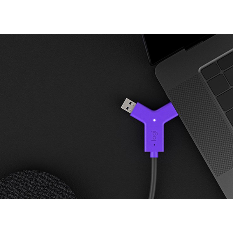 Logitech Swytch Transmisor y receptor de señales AV Negro, Violeta - Imagen 2