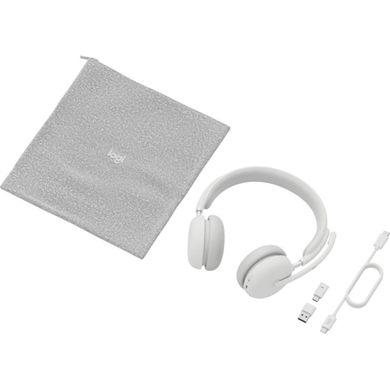 Logitech Zone Wireless 2 Auriculares Inalámbrico y alámbrico Diadema Oficina/Centro de llamadas USB Tipo C Bluetooth Blanco - Imagen 4