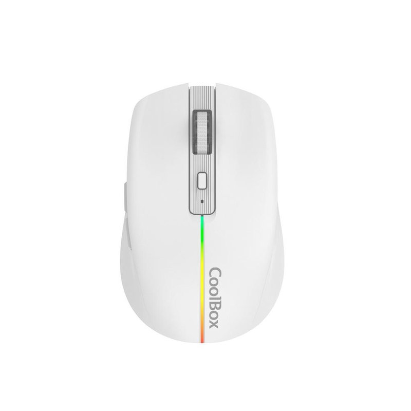 MOUSE COOLBOX WIRELESS GAMING W01 USB 1600 DPI RGB WHITE