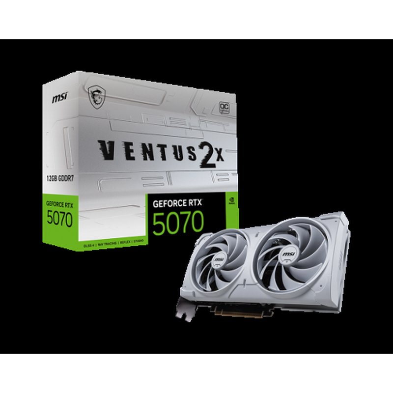 MSI GeForce RTX5070 VENTUS 2X OC White NVIDIA GeForce RTX 5070 12 GB GDDR7