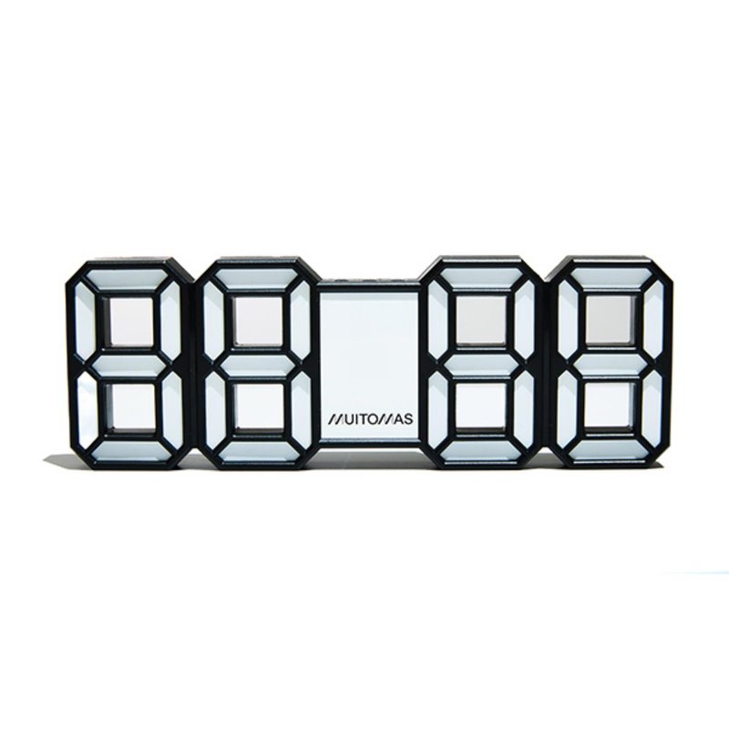 MUITOMAS NEON DIGITAL CLOCK WHITE MUITOMAS NEON DIGITAL CLOCK WHITE