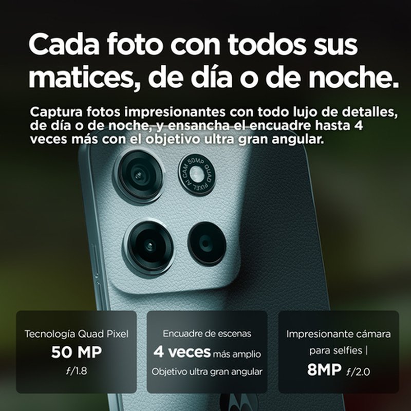 Motorola moto g15 17,1 cm (6.72") SIM doble Android 15 4G USB Tipo C 8 GB 512 GB 5200 mAh Azul claro - Imagen 7