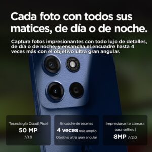 Motorola moto g15 17,1 cm (6.72") SIM doble Android 15 4G USB Tipo C 8 GB 512 GB 5200 mAh Marina Motorola moto g15 17,1 cm (6.72") SIM doble Android 15 4G USB Tipo C 8 GB 512 GB 5200 mAh Marina