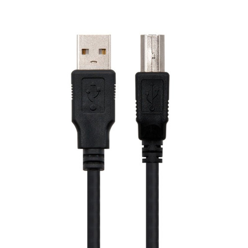 Nanocable CABLE USB 2.0 IMPRESORA, TIPO A/M-B/M, NEGRO, 1.8 M - Imagen 2