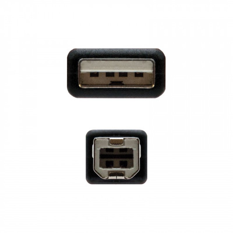 Nanocable CABLE USB 2.0 IMPRESORA, TIPO A/M-B/M, NEGRO, 1.8 M - Imagen 3