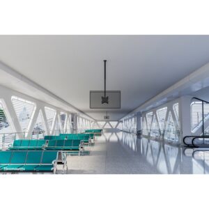 Neomounts CL35-340BL22 Soporte de techo para doble monitor/TV 23-42" - alt. 106-156 cm