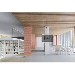 Neomounts CL35-440BL16L Soporte de techo para monitor/TV 37-70" - alt. 106-156 cm