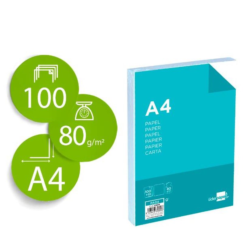 PAPEL A4 8OG/M2 100H + 10HGRATIS PAPEL A4 8OG/M2 100H + 10HGRATIS