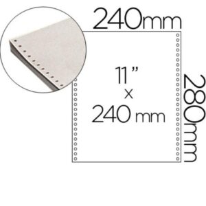 PAPEL CONTINUO 240X11 BLAN 2500H