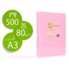 PAPEL Q-CONNECT A3 80GR ROSA 500 PAPEL Q-CONNECT A3 80GR ROSA 500