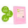 PAPEL Q-CONNECT A4 80GR ROSA 500