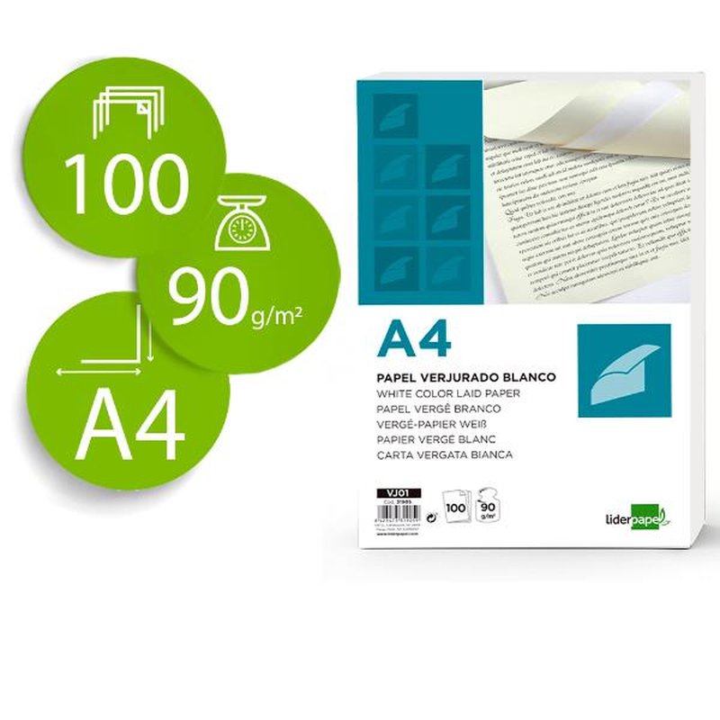 PAPEL VERJURADO A4 90G/M2 BLA 10 PAPEL VERJURADO A4 90G/M2 BLA 10
