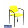 PIQUERAS Y CRESPO NOWY STYL Silla fija Styl bali amarillo chasis negro con brazos PIQUERAS Y CRESPO NOWY STYL Silla fija Styl bali amarillo chasis negro con brazos
