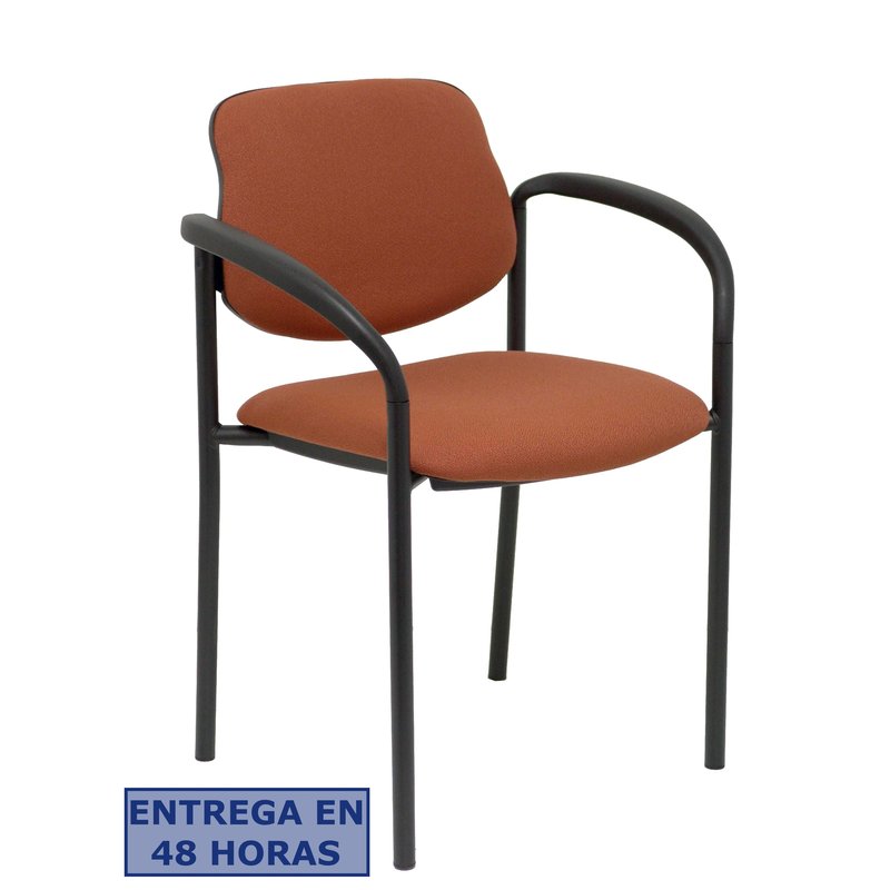 PIQUERAS Y CRESPO NOWY STYL Silla fija Styl bali marron chasis negro con brazos PIQUERAS Y CRESPO NOWY STYL Silla fija Styl bali marron chasis negro con brazos