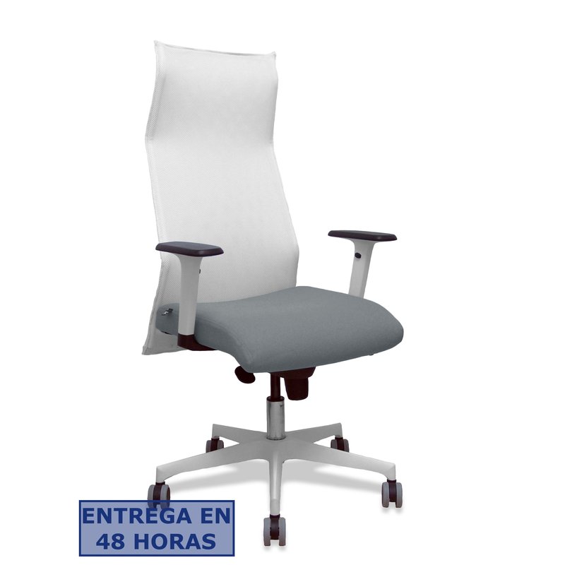 PIQUERAS Y CRESPO Sillon Sahuco blanco bali gris brazos blancos base blanca ruedas parque 65mm PIQUERAS Y CRESPO Sillon Sahuco blanco bali gris brazos blancos base blanca ruedas parque 65mm