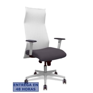 PIQUERAS Y CRESPO Sillon Sahuco blanco bali gris oscuro brazos blancos base blanca ruedas parque 65mm