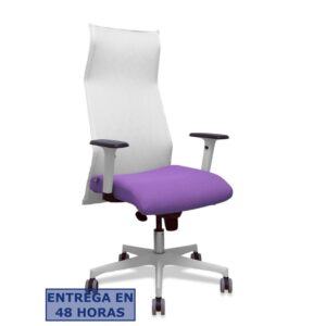 PIQUERAS Y CRESPO Sillon Sahuco blanco bali lila brazos blancos base blanca ruedas parque 65mm