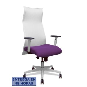 PIQUERAS Y CRESPO Sillon Sahuco blanco bali morado brazos blancos base blanca ruedas parque 65mm
