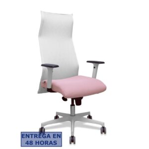 PIQUERAS Y CRESPO Sillon Sahuco blanco bali rosa brazos blancos base blanca ruedas parque 65mm