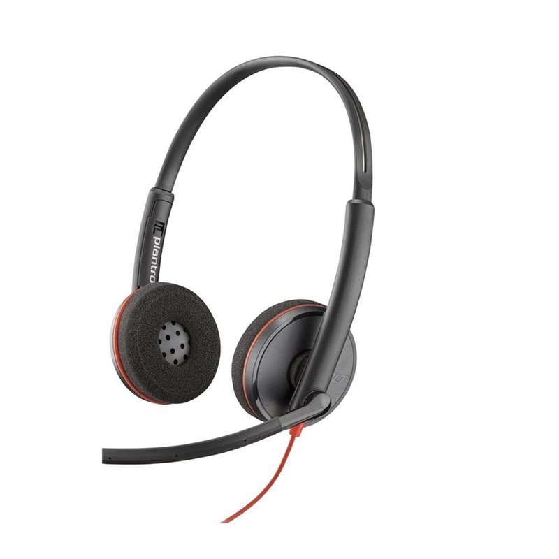 POLY Auriculares Blackwire 3220 estéreo USB-C + adaptador USB-C/A (paquete)