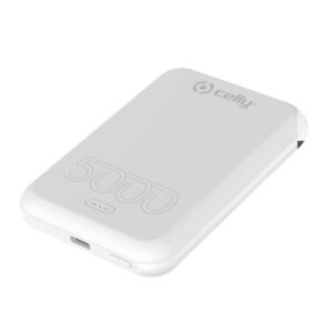 Celly MAGPB5000EVOWH batería externa 5000 mAh Cargador inalámbrico Blanco
