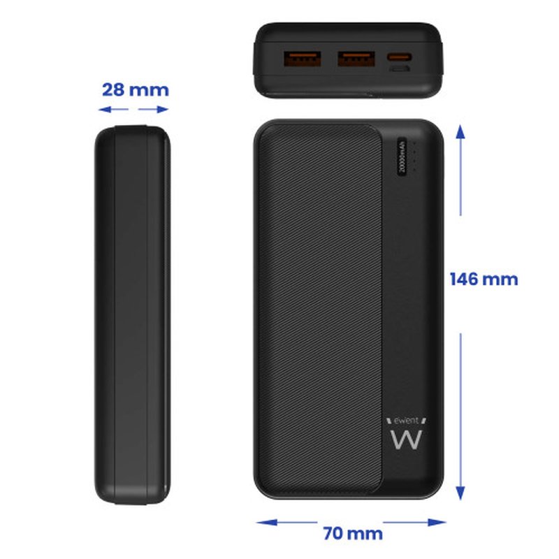 Ewent POWER BANK 20000mAh PD 22.5W Ewent POWER BANK 20000mAh PD 22.5W - Imagen 2