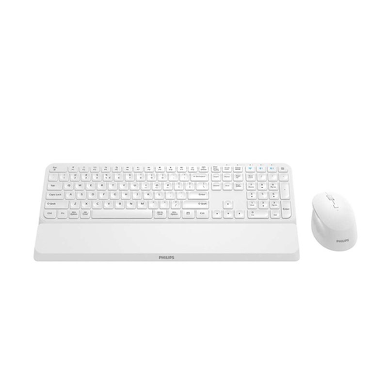 Philips 6000 series SPT6607W/16 teclado Ratón incluido Universal RF Wireless + Bluetooth QWERTY Inglés Blanco