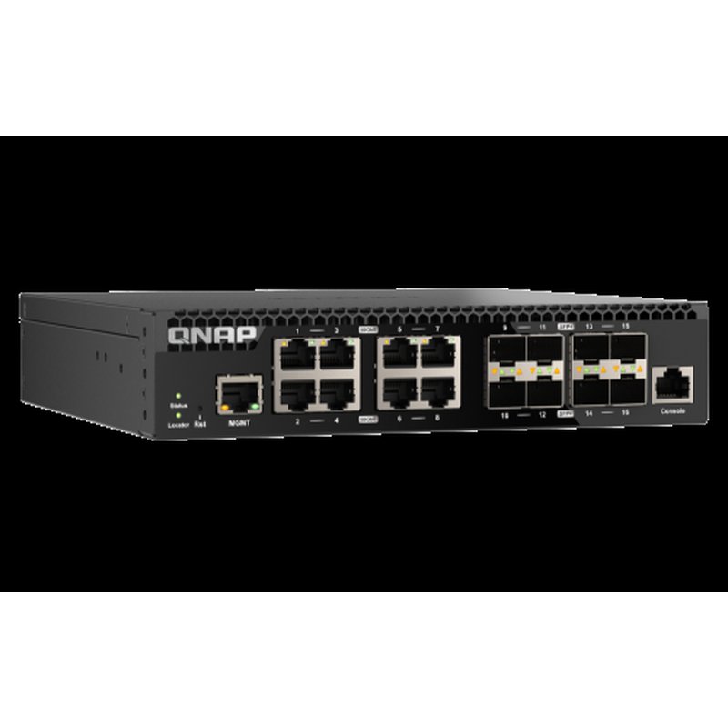 QNAP QSW-M3216R-8S8T switch Gestionado L2/L3 10G Ethernet (100/1000/10000) 1U Negro - Imagen 5