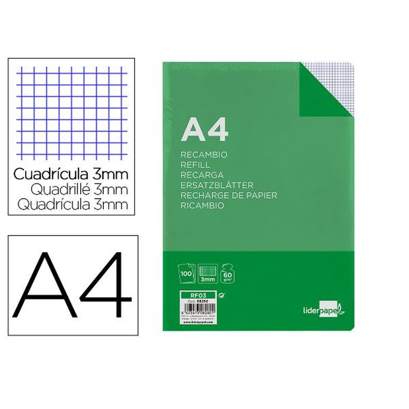 REC A4 100H 60G/M2 CUAD 3 MG 4T REC A4 100H 60G/M2 CUAD 3 MG 4T