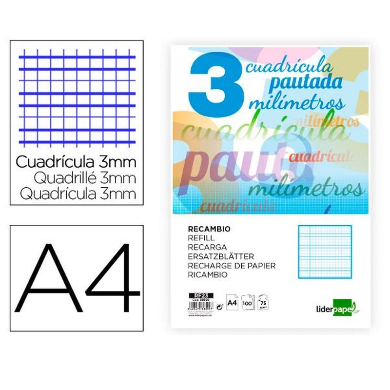 REC A4 PG 100H 75 G CUAD P 3 MG REC A4 PG 100H 75 G CUAD P 3 MG