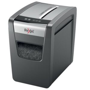 Rexel Momentum X410-SL triturador de papel Corte cruzado Negro, Gris