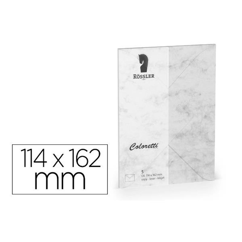 SOBRE C6 MARMGRIS 114X162MM 5UD SOBRE C6 MARMGRIS 114X162MM 5UD