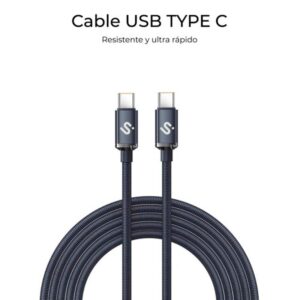 SUBBLIM CABLE OPTIMUS 60W C-C 1m BLACK SUBBLIM CABLE OPTIMUS 60W C-C 1m BLACK