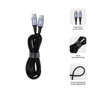 SUBBLIM CABLE PLUS 100W C-C 1M BLACK