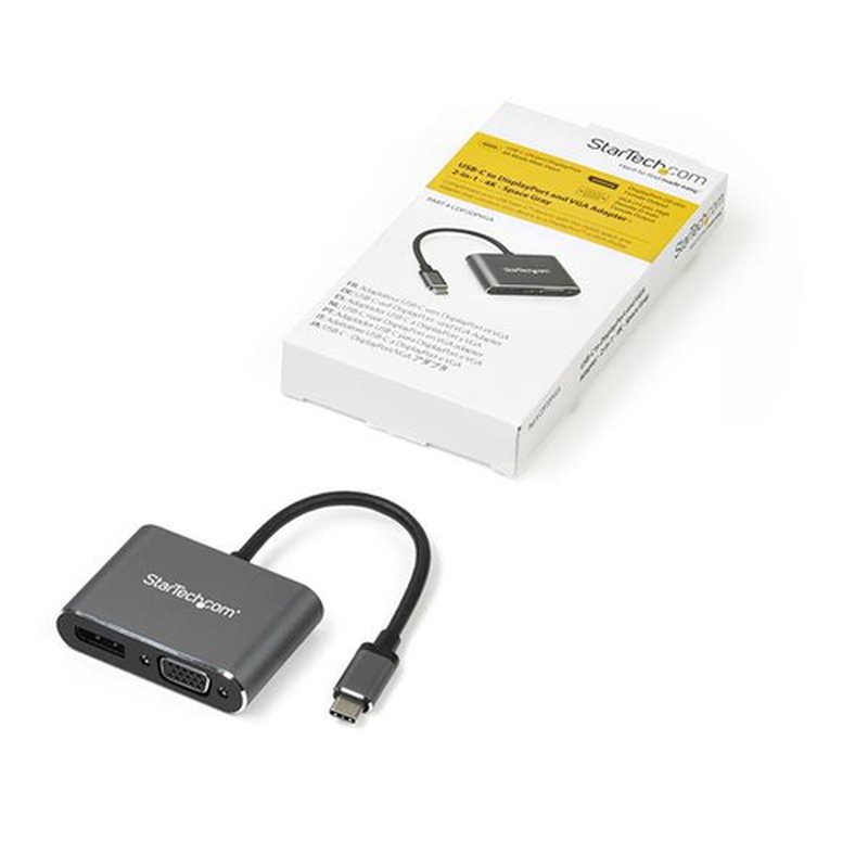 StarTech.com Adaptador USB-C a DisplayPort y VGA - Conversor de Vídeo USB Tipo C - 4K 60Hz - HDR StarTech.com Adaptador USB-C a DisplayPort y VGA - Conversor de Vídeo USB Tipo C - 4K 60Hz - HDR - Imagen 5