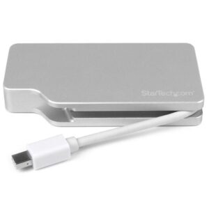 StarTech.com Adaptador de Audio y Vídeo para Viajes: 3 en 1 - Conversor Mini DisplayPort a VGA, DVI, HDMI - 4K - de Aluminio StarTech.com Adaptador de Audio y Vídeo para Viajes: 3 en 1 - Conversor Mini DisplayPort a VGA, DVI, HDMI - 4K - de Aluminio