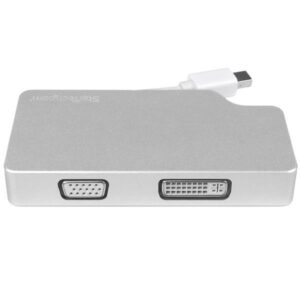 StarTech.com Adaptador de Audio y Vídeo para Viajes: 3 en 1 - Conversor Mini DisplayPort a VGA, DVI, HDMI - 4K - de Aluminio StarTech.com Adaptador de Audio y Vídeo para Viajes: 3 en 1 - Conversor Mini DisplayPort a VGA, DVI, HDMI - 4K - de Aluminio