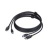 StarTech.com Cable KVM DisplayPort y USB 3.0 5Gbps de 1,8m - 4K 60Hz - Cable Combo DP 1.2 y USB para Switch Conmutador KVM