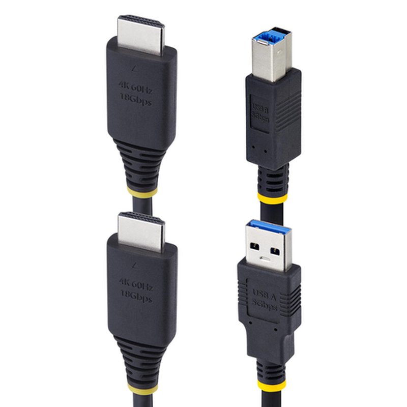 StarTech.com Cable KVM HDMI y USB 3.0 5Gbps de 1,8m - 4K 60Hz - Cable Combo HDMI 2.0 y USB para Switch Conmutador KVM - Imagen 2