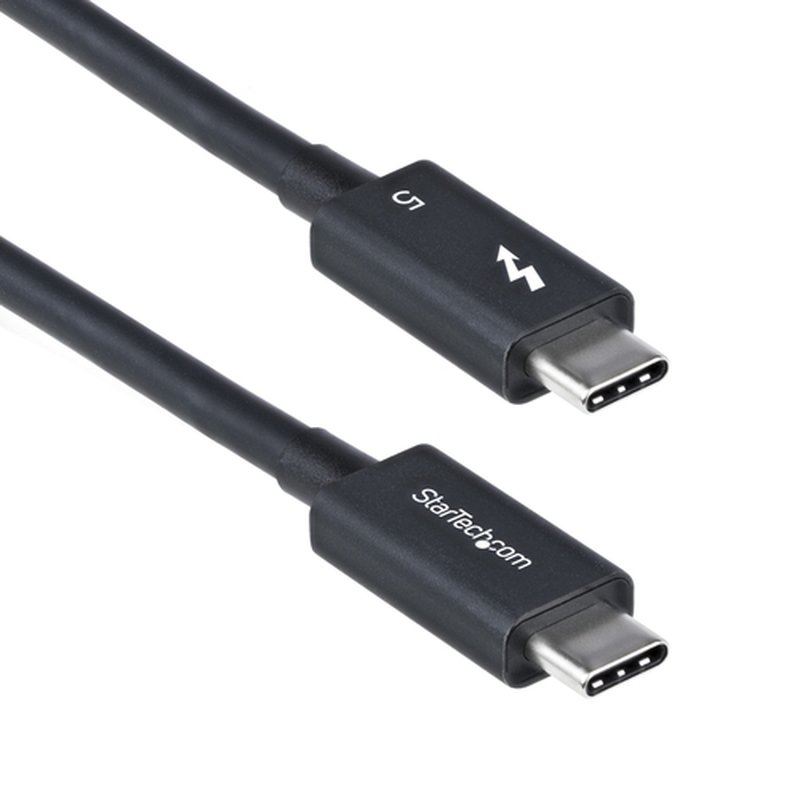 StarTech.com Cable Thunderbolt 5 de 50cm - Cable Thuderbolt Certificado - 80Gbps Hasta 120Gbps - Entrega de Alimentación PD de 240W - 8K 60Hz - Compatible con Thunderbolt 4/USB-C - USB Tipo C
