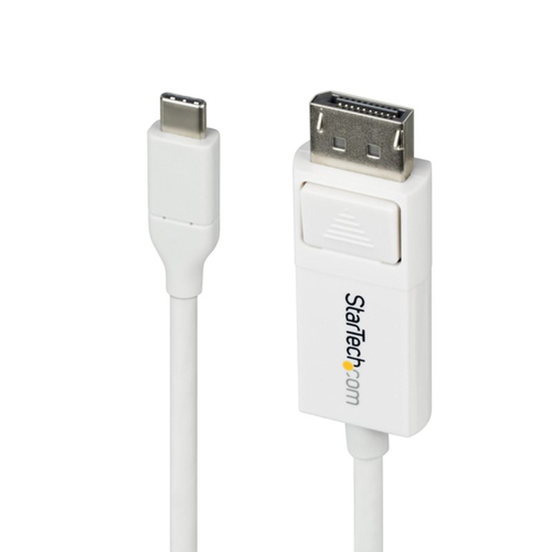 StarTech.com Cable USB C a DisplayPort 1.2 4K 60Hz de 2m - Adaptador de Vídeo Bidireccional DP a USB Tipo C - HDR - Compatible con Thunderbolt - Blanco StarTech.com Cable USB C a DisplayPort 1.2 4K 60Hz de 2m - Adaptador de Vídeo Bidireccional DP a USB Tipo C - HDR - Compatible con Thunderbolt - Blanco