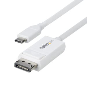 StarTech.com Cable USB C a DisplayPort 1.2 4K 60Hz de 2m - Adaptador de Vídeo Bidireccional DP a USB Tipo C - HDR - Compatible con Thunderbolt - Blanco StarTech.com Cable USB C a DisplayPort 1.2 4K 60Hz de 2m - Adaptador de Vídeo Bidireccional DP a USB Tipo C - HDR - Compatible con Thunderbolt - Blanco