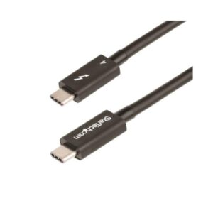 StarTech.com Cable de 0,5m Thunderbolt 4 - 40Gbps - PD 100W - Vídeo 4K/8K - Cable Thunderbolt 4 con Certificación Intel - Compatible con USB4/Thunderbolt 3/USB 3.2/USB Tipo C/DisplayPort