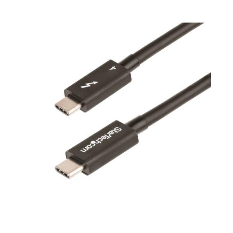 StarTech.com Cable de 0,5m Thunderbolt 4 - 40Gbps - PD 100W - Vídeo 4K/8K - Cable Thunderbolt 4 con Certificación Intel - Compatible con USB4/Thunderbolt 3/USB 3.2/USB Tipo C/DisplayPort