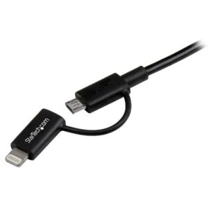 StarTech.com Cable de 1m Apple Lightning o Micro USB a USB - Negro StarTech.com Cable de 1m Apple Lightning o Micro USB a USB - Negro