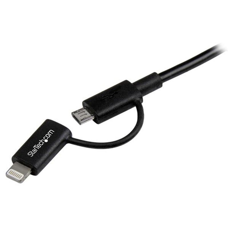 StarTech.com Cable de 1m Apple Lightning o Micro USB a USB - Negro StarTech.com Cable de 1m Apple Lightning o Micro USB a USB - Negro - Imagen 5